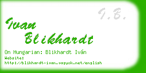 ivan blikhardt business card