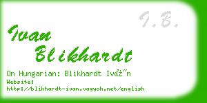 ivan blikhardt business card